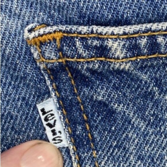 Levis 553 Jeans Mens 42x36 Denim 90s USA Relaxed Straight Dark Mid Rise Vintage - Picture 15 of 16